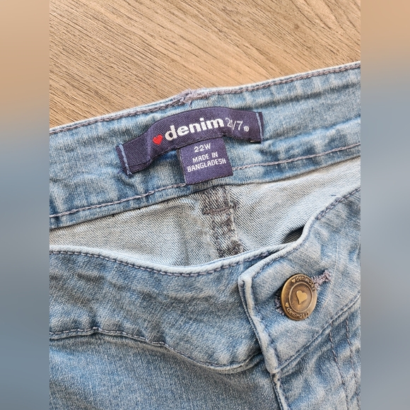 Denim 24/7 Light Stretchy Blue Jeans Plus Size Boot Cut - Picture 4 of 12